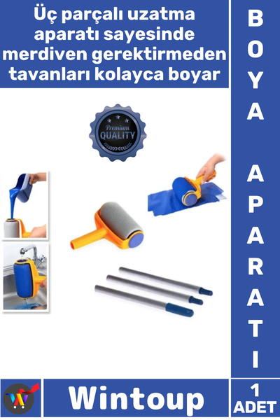 Wintoup #BoyaRulosu Damlatmayan İç Depolu Profesyonel Duvar Boyama Seti Ekono...