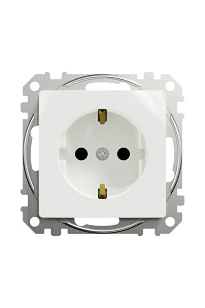 OEM Schneider Sedna Design 2P+E απλή πρίζα με πτερύγια, λευκό