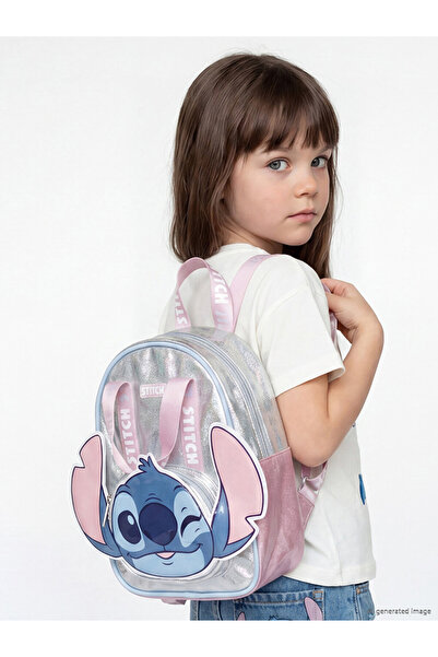 LC Waikiki Mavi Lilo ve Stitch Baskılı Kız Çocuk Sırt Çantası