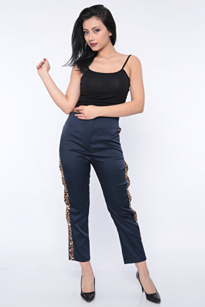 FIRST STYLE Women's Navy Blue Turkish Pants