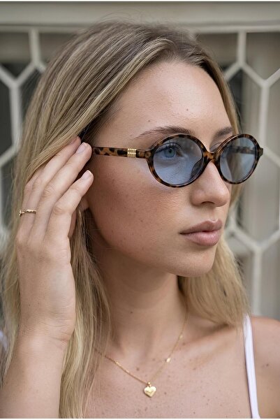 Eyesofia Oblamow Bat Unisex Leopard Frame Blue Ultra Light Uv400 Filtered Sun...