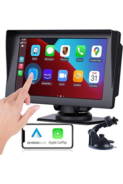 3XR شاشة سيارة تعمل باللمس مقاس 7 بوصات مع دعم Apple CarPlay وAndroid Auto وM...