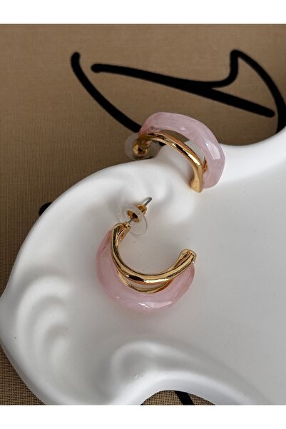 HERCY Colorfast Vip Model Enamel Half Hoop Earrings |   Women's Bijouterie Su...
