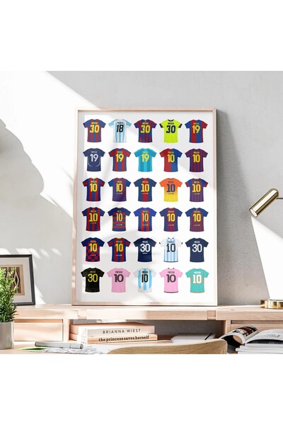 HOME MODE لوحة قماشية ملفوفة بتصميم كأس العالم 2026 لكرة القدم مع صورة ميسي، ...