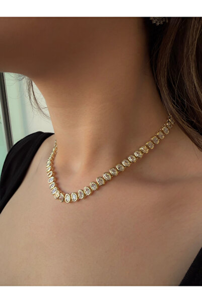 Oyster collection OVAL KESİM ZİRKON TAŞLI XUPING ŞIK ÖZEL TASARIM KOLYE