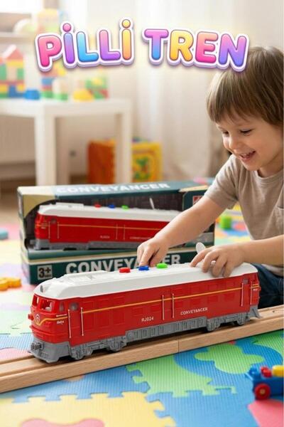 Tıfıl Toys Conveyancer Sesli ve Işıklı Oyuncak Model Tren - 22 CM Pilli Eğiti...