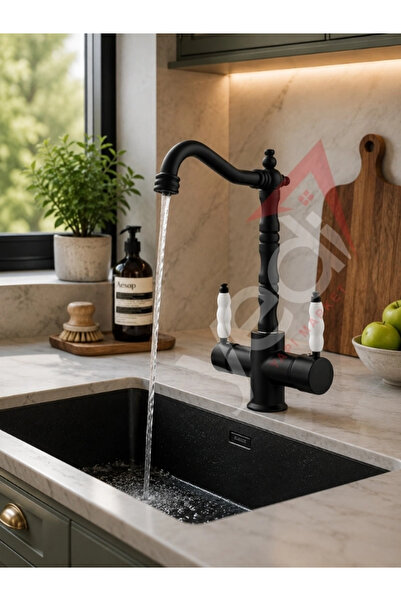 Fualora Rustic Purified Kitchen Faucet Black