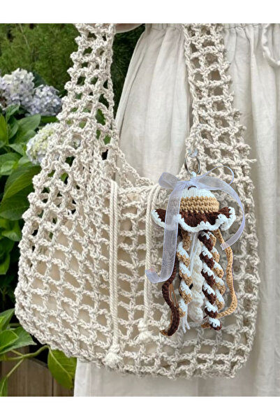nazegram Handmade Knitted Octopus Keychain & Bag Ornament / Amigurumi Cute Mi...