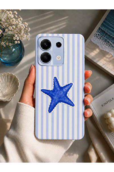 OVADA Redmi Note 13 Pro 4G Uyumlu Deniz Yıldızı Desenli Telefon Kılıfı