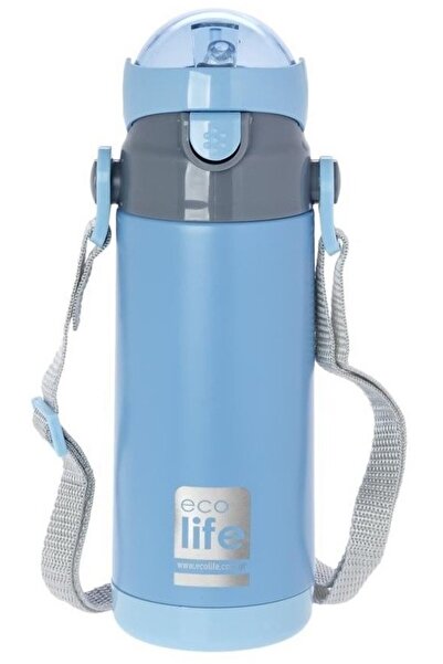 Ecolife Μεταλλικό Θερμός Παιδικό 400ml Μπλε