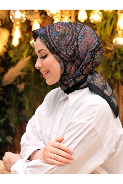 Nazellaa Shawl Patterned Hand-Sewn Soft Scarf - Mixed Color