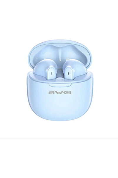 AWEI T68 Ακουστικά Bluetooth Handsfree με Θήκη Φόρτισης Μπλε
