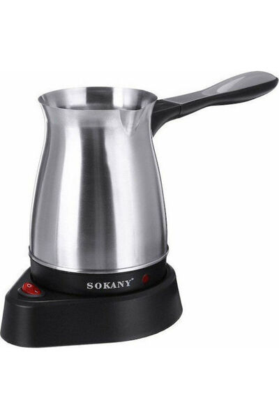 SOKANY SK-214 Ηλεκτρική Καφετιέρα Ελληνικού Καφέ 600W με χωρητικότητα 500ml Inox