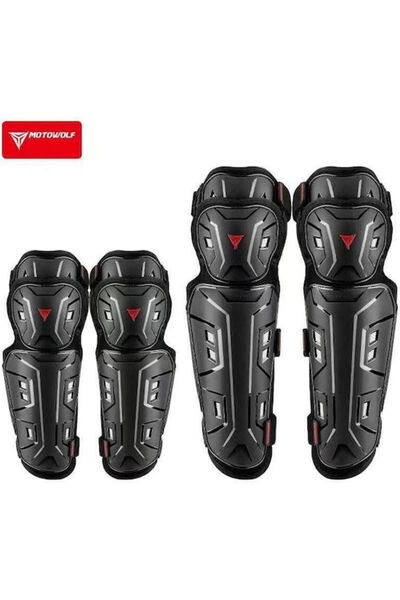 MOTOWOLF Σετ Προστατευτικών Επιγονατίδων & Επιαγκωνίδων Μοτοσικλέτας 4 τεμαχί...