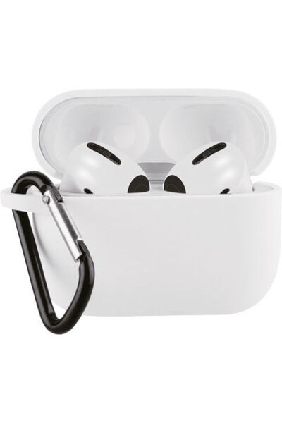 OEM Θήκη σιλικόνης με γάντζο σε λευκό χρώμα για Apple AirPods 3