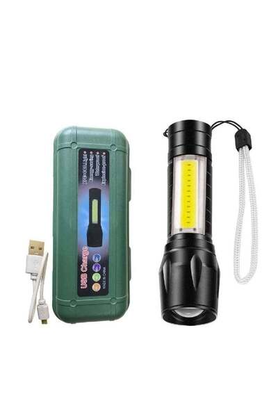 ELTRAZONE LED Flashlight Rechargeable USB Torch – Mini Portable Pocket Flashl...