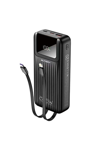 bunsey 20000mAh Power Bank BP11 22.5W Fast Charging with Built-in Type-C & Li...