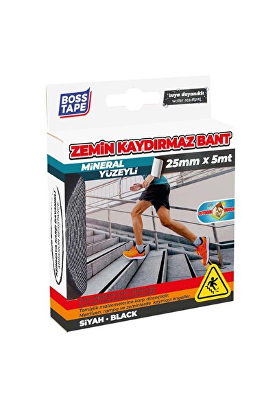 Boss Tape Bandă antiderapantă pentru podele de interior și exterior, neagră, ...