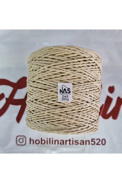 Nas Sarılmış Kağıt İp (Yumuşatılmış Kağıt İp) 175GR-200 GR - G45 KREM