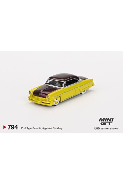 mini gt لينكولن كابري هوت رود 1954 أصفر ليموني 794