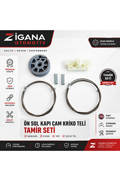 zigana otomotiv Fiat Fiorino Citroen Nemo Peugeot Bipper Ön Sol Kapı Cam Krik...