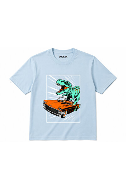 VODEXA Unisex Oversize T-Shirt Dino Printed 100% Cotton T-Shirt Comfortable Fit