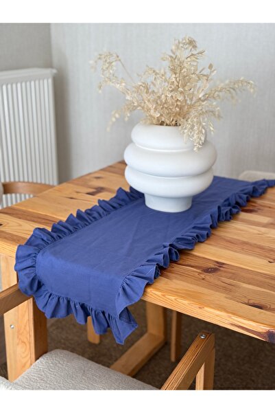 KaiAtelier Deep Linen Heryeri Ruffle Runner 50Cmx150Cm