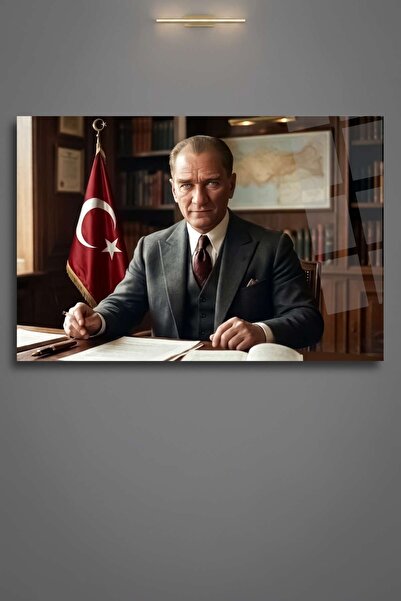 HMDS CONCEPT Mustafa Kemal Atatürk Pictură pe sticlă 479