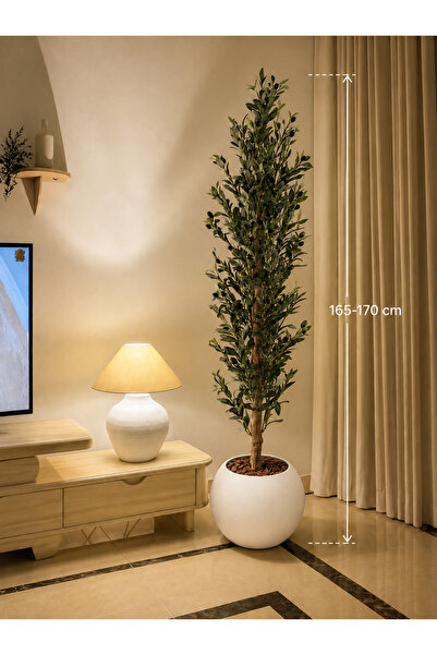 CENTRHOME 165-170 cm Artificial Olive Tree with a Grafted Trunk