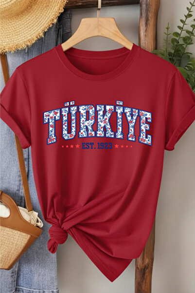 l'eivor Turkey 1923 Special Tile Design Printed Women's Cotton T-Shirt