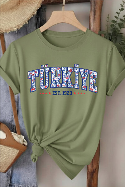 l'eivor Turkey 1923 Special Tile Design Printed Women's Cotton T-Shirt
