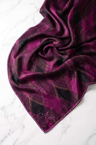 warmed Signature Korean Fabric Sheila Scarf– Premium Pearl & Crystal Collection