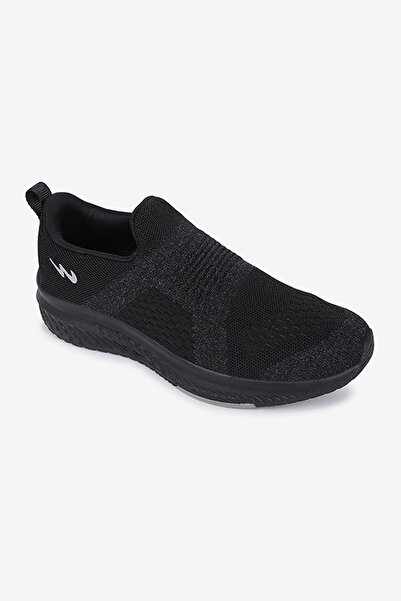 Campus Men CYBER Memory Foam Slip-On Walking Shoes-Black