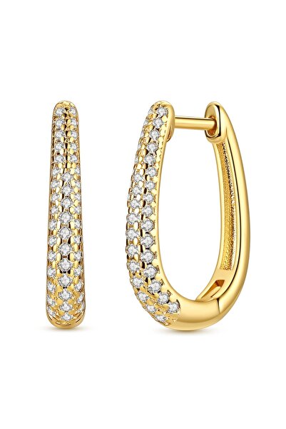 Choice30 KTE200-GD Hot Sale Gold Color Silver 925 Earring For Woman Round Sun...