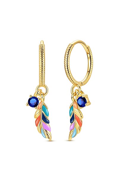 Choice23 KTE064-GD Hot Sale Gold Color Silver 925 Earring For Woman Round Sun...