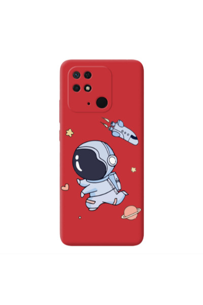 Other Xiaomi Redmi 10C Aduket Red Colored Silicone TPU Θήκη
