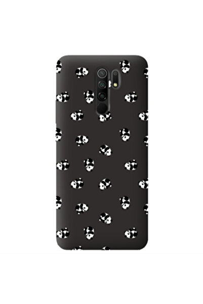 Other Xiaomi Redmi 9 Small Pandas Black Colored Silicone TPU Θήκη