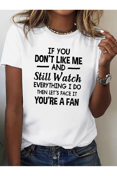 212Wear تي شيرت نسائي عصري بطباعة حروف كرتونية، تصميم سهل، مريح وقابل للتنفس،...
