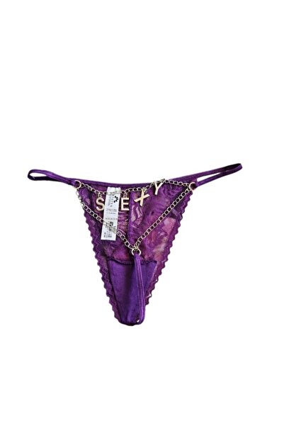 Genel Markalar Kadın Mor Zincirli İp String 1 Adet