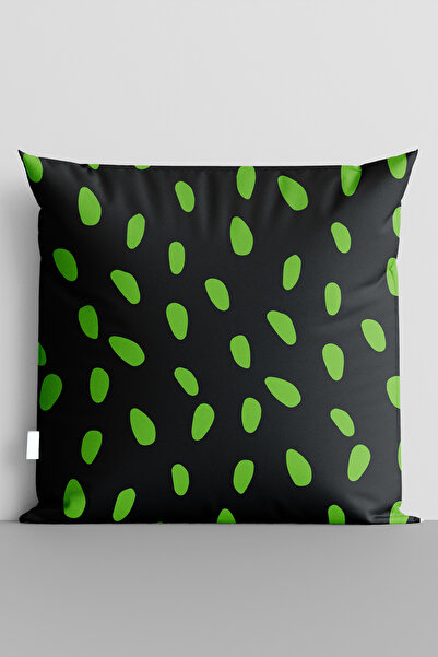 TicaretJet غطاء وسادة مطبوع رقميًا على الوجهين من Green Dots - 7168