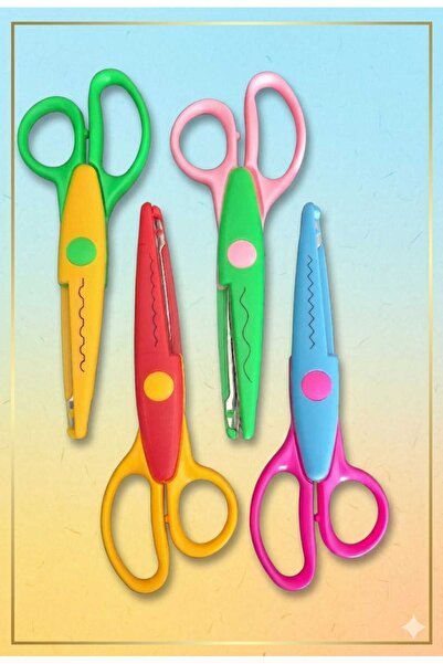 BATS Student Type Zigzag Shape Scissors 4 Pieces (Ks-8005)