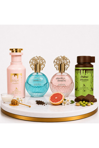 Ayelet Set de 4 parfumuri arabe (2 x Bărbați + 2 x Femei) 100 ML - Eclat + An...