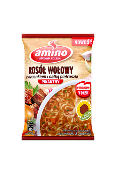 AMINO Supa instant Amino, bulion de vita cu usturoi si patrunjel, 60 g