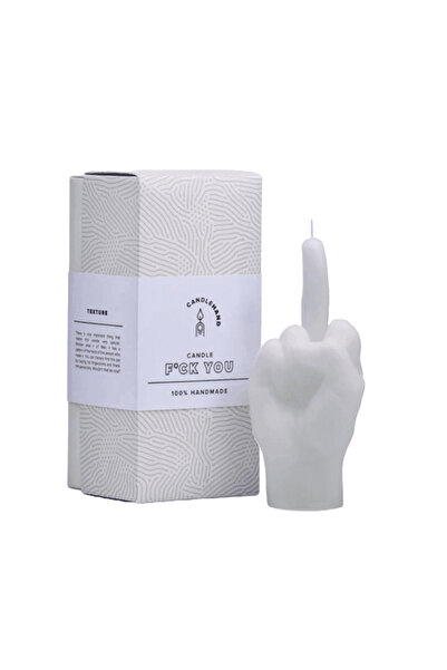 CANDLEHAND Lumânare decorativă F*ck You, CandleHand, albă