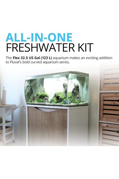 Fluval Flex Aquarium Kit 123L, White
