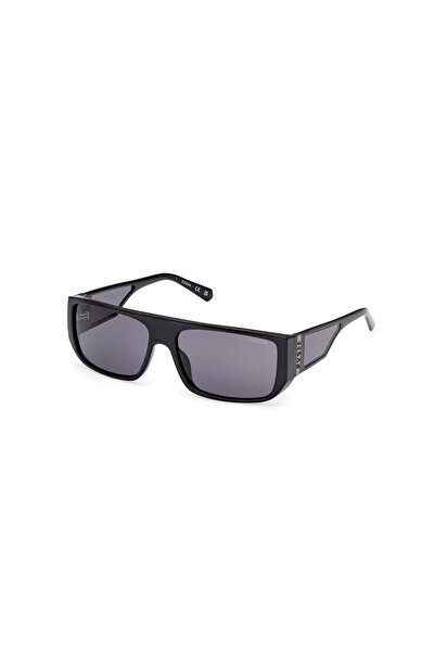 Guess Shiny Black Uv400 Injected Unisex Sunglasses