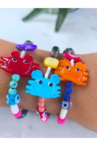 Handmade Βραχιόλι καβούρι με μάτια