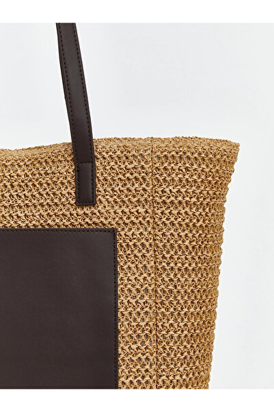 LC Waikiki LCW ACCESSORIES Γυναικεία ψάθινη τσάντα παραλίας