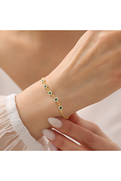 Ren silver Almond Charm 925 Ayar Gümüş Kadın Bileklik