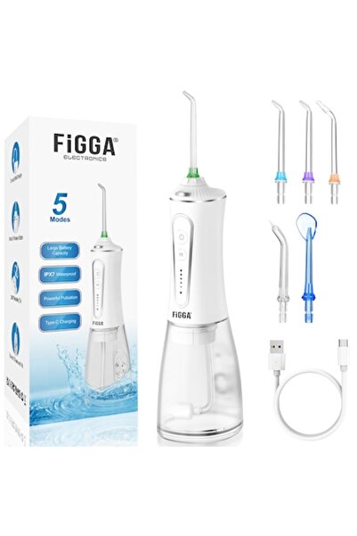 figga Irigator Bucal FiGGA® ORAL F-303, Dus bucal portabil, Reincarcabil USB-...